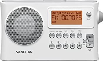 yÁzyAiEgpzSangean PR-D14 AM/FM-RDS Portable Receiver with USB-White by Sangean