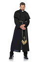 【中古】【輸入品 未使用】LEG AVENUE(レッグアベニュー) メンズ Priest ケープ付きローブ クロスベルトセット XL ブラック 85334