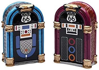 StealStreet SS-CG-61826 2.88 Inch Blue and Purple Jukebox Set Salt and Pepper Shakers