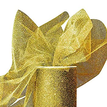 【中古】【輸入品 未使用】Colored Gold Sparkling Tulle Roll 6 X 25yd - Fabric by Paper Mart by Paper Mart