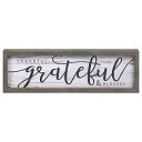 yÁzyAiEgpzThankful Grateful Blessed Grey White 60cm x 20cm Solid Pine Wood Farmhouse Frame Wall Plaque