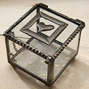 【中古】【輸入品・未使用】J Devlin Box 622 メタル&ガラス製 ジュエリー記念品ボックス ハートのアクセント 恋人向け指輪のプレゼントボックス 結婚 婚約 バレンタイン