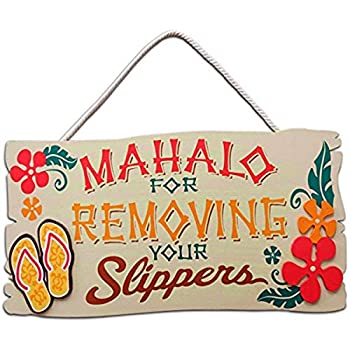 【中古】【輸入品・未使用】KC Hawaii Mahalo 木製サイン 16インチ x 8.5インチ