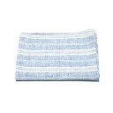 【中古】【輸入品・未使用】LinenMe ブルー/ホワイト リネン マルチストライプ バスタオル 39×57インチ スタンダード