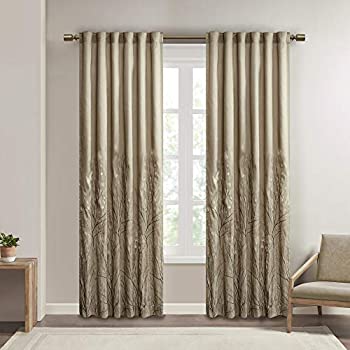 【中古】【輸入品・未使用】(210cm Panel Tan) - Tan Curtains For Living Room Transitional Rod Pock..