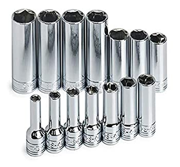 【中古】【輸入品・未使用】S K Hand Tools SKT1854 14 Piece .37 in. Drive 6 Point Metric Deep Socket Set