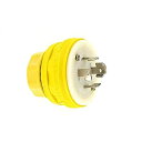 Leviton 28?W09?30?Amp、120?/ 208ボルト3相、ロックプラグ、工業用グレード、non-grounding、Wetguard、イエロー