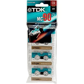 【中古】【輸入品・未使用】TDK Microcassette MC90 オーディオテープ 3パック