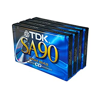 【中古】【輸入品・未使用】TDK SA 90 Super Avilyn ハイバイアス アルティメットCDパフォーマンス ブランクオーディオカセット - 4パック