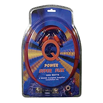 【中古】【輸入品・未使用】Qpower Super Flex 4ゲージ 3000ワット アンプ 配線アンプキット | 4GAMPKIT-SFLEX