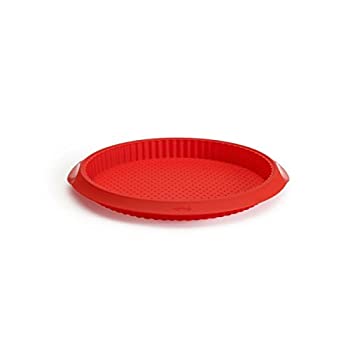 yÁzyAiEgpzLekue Perforated Quiche Pan 28cm Red