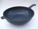 【中古】【輸入品・未使用】Ceramic Marble Coated Cast Aluminium Non Stick Wok 34 cm (13 1/2 in...