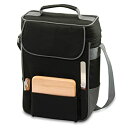 【中古】【輸入品・未使用】Picnic Time Duet Insulated Wine and Cheese Tote Black and Silver