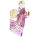 【中古】【輸入品・未使用】GlassOfVenice ムラーノ ガラスエンジェルクリスマスオーナメント - パープル