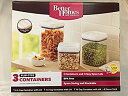 【中古】【輸入品 未使用】Better Homes and Gardens 3コンテナ フリップタイトコンテナ ホワイト