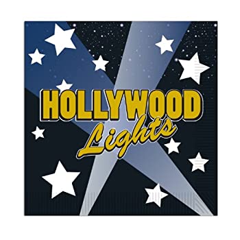 yÁzyAiEgpzHollywood Lights Beverage Napkins (2d) (16?/ Pkg)