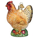 【中古】【輸入品・未使用】Old World Christmas 春 鶏 農場 動物 ガラス吹きオーナメント クリスマスツリー用