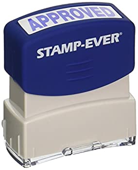 【中古】【輸入品・未使用】Stamp-Ever Pre-Inked Message Stamp Approved Stamp Impression Size: 9/16 x 1-11/16 Inches Blue (5941) by Stamp-Ever