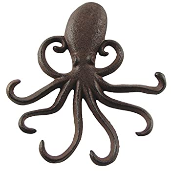 【中古】【輸入品・未使用】Wall Mount Swimming Octopus Tentacles Key Hook 6 Tentacle Hooks Beach ..