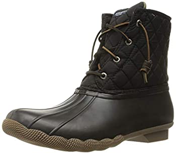 yÁzyAiEgpzSperry Top-Sider Women's Saltwater Rain Boot Black Quilted 9 M US