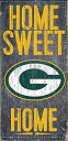【中古】【輸入品・未使用】Green Bay Packers Wood Sign - Home Sweet Home 15cm x 30cm