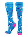 【中古】【輸入品・未使用】MadSportsStuff Peace Love ユニコーン ふくらはぎまで覆うアスレチックソックス S ブルー