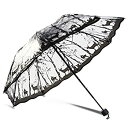 【中古】【輸入品・未使用】WerFamily ポータブル 美しいロマンチック 雨 カスタム 折りたたみ式 雨 透明 傘