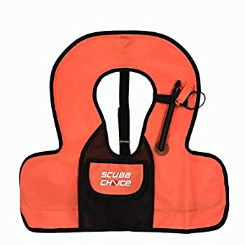 【中古】【輸入品 未使用】Scuba Choice Kids Snorkel Vest with Front Pocket Whistle Orange