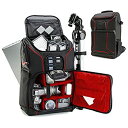【中古】【輸入品・未使用】USA Gear S17 DSLR Camera Backpack (Red)