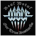 【中古】【輸入品・未使用】Wolf Real Metal For True B@stards パッチ 重金属バンド 縫い付けアップリケ