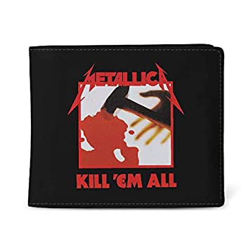 【中古】【輸入品・未使用】Metallica 財布 Kill Em All Band Logo 新しい 公式 ブラック Bifold Size One Size