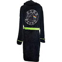 【中古】【輸入品・未使用】Pink Floyd バスローブ Circle Band Logo 新しい 公式 ブラック Super Soft Fleece Uni...