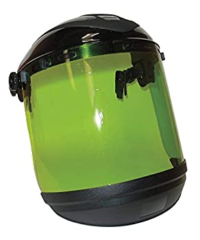 【中古】【輸入品 未使用】Sellstrom 31201 ArcFlash Black Crown/Chin Guard and Polycarbonate 9.9 Cal Anti-Fog Window Protective Faceshield with Hard Hat Adapter b