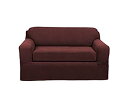 【中古】【輸入品・未使用】Maytexピクセルストレッチ2ピースSlipcover Loveseat love レッド 4300512