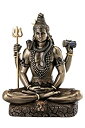 【中古】【輸入品・未使用】Topコレクション8.5インチシヴァin Padmasana LotusポーズHindu Statue in Cold Cast Br...
