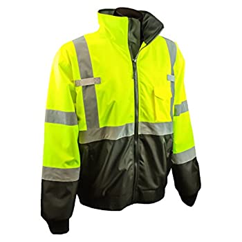 【中古】【輸入品・未使用】クラス3 ツーインワン 高視認性ボンバー安全ジャケット、XXL、ライムグリーン