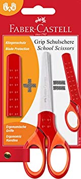 【中古】【輸入品・未使用】Faber-Castell Schulschere GRIP rot BK