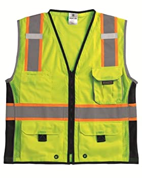 【中古】【輸入品・未使用】ML Kishigo 1513 Ultra-Cool Polyester Black Series Heavy Duty Vest 3X-Large Lime by ML Kishigo