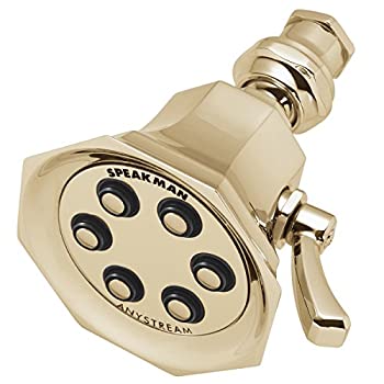 【中古】【輸入品・未使用】(Polished Brass) - Speakman S-2255-PB Anystream Vintage 6-Jet Showerhead