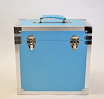 【中古】【輸入品 未使用】Steepletone SRB-2 LP Vinyl Retro Record Storage Case Holds 50 12 LPs - L Blue