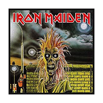 楽天アトリエ絵利奈【中古】【輸入品・未使用】Iron Maiden Patch Iron Maiden Band Logo 公式 新しい ブラック Woven （10Cm X 11Cm） Size Accessory Size