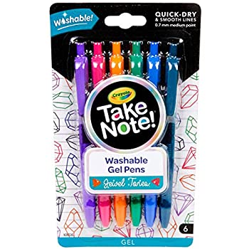 【中古】【輸入品・未使用】Crayola 洗えるゲルペン ジュエルトーン オフィス&学校用品 1.0mm 中字 6本
