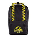 【中古】【輸入品 未使用】Jurassic Park Backpack T Rex Warning Tape Logo 新しい 公式 ブラック Unisex