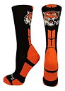 【中古】【輸入品・未使用】Tigersロゴアスレチッククルーソックス(複数のカラーで) M ブラック