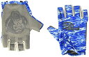 【中古】【輸入品・未使用】(X-Large Blue Water Camo) - Fish Monkey Stubby Guide UV Sun Glove