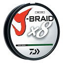 【中古】【輸入品・未使用】ダイワ J-Braid 300M 8本撚り ラウンド ブレイ ドライン 65 lb グリーン