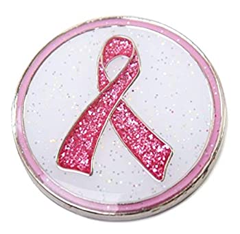 yÁzyAiEgpzNavika Pink Ribbon Glitzy Ball Marker with Hat Clip
