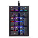 【中古】テンキーパッド キーボード 21キー 有線キーボード 有線キーボード RGBバックライト 持ち運び便利 人間工学デザイン 1品質 (青軸)
