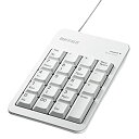 【中古】バッファロー 有線テンキーボード Tabキー/USBハブ付き ホワイト BSTKH100WH