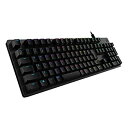 【中古】Logicool G ロジクール G ゲーミングキーボード 有線 G512 GXスイッチ クリッキー メカニカル キーボード 日本語配列 LIGHTSYNC RGB G512-CK 国(2)